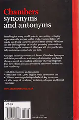 CHAMBERS SYNONYMS AND ANTONYMS